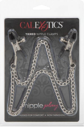 Calexotics Nipple Play Nipple Clamps Tiered Nipple Clamps in Silver Color