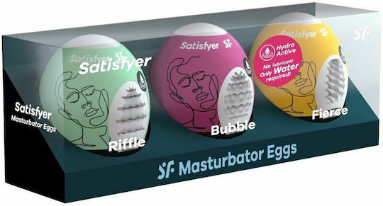Satisfyer Riffle, Bubble & Fierce Masturbator Egg Masturbator 3er Set 3τμχ