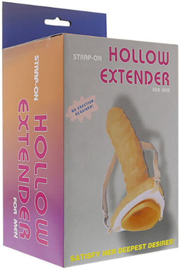 Seven Creations Strap-on Hollow Extender Man Harnașament cu Dildo 16cm în Culoare Flesh