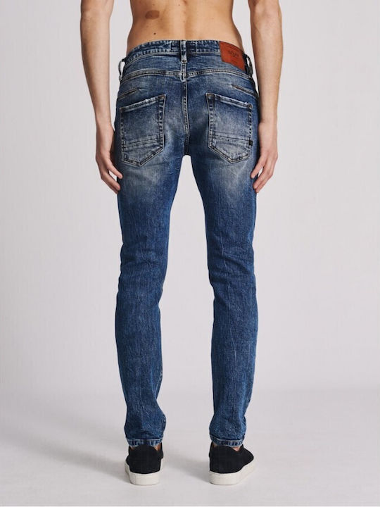 Simon Men's Jeans Pants with Slim Fit Blue