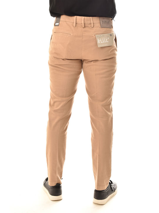 Replay Men's Trousers Chino in Regular Fit Beige