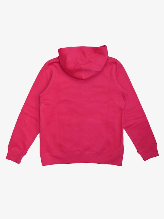 Converse Kids Sweatshirt with Hood and Pocket Fuchsia