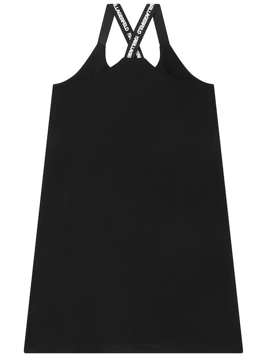 Karl Lagerfeld Kids Dress Sleeveless Black