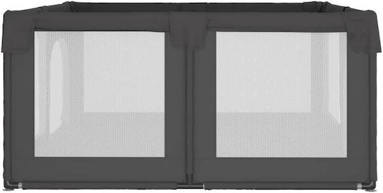 vidaXL Πάρκο με Στρώμα Σκούρο Γκρι 190x150cm