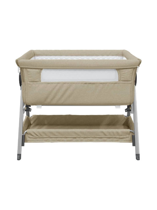 vidaXL Люлка с Матрак Beige Grey