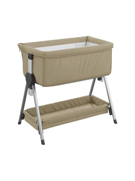 vidaXL Люлка с Матрак Beige Grey