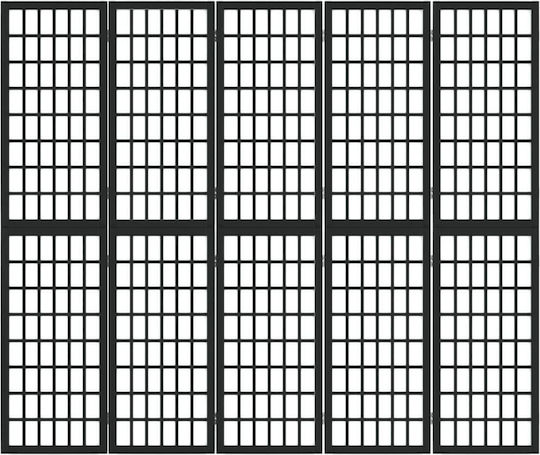 vidaXL Dekorativer Raumteiler Hölzernes mit 5 Paneelen 200x170cm