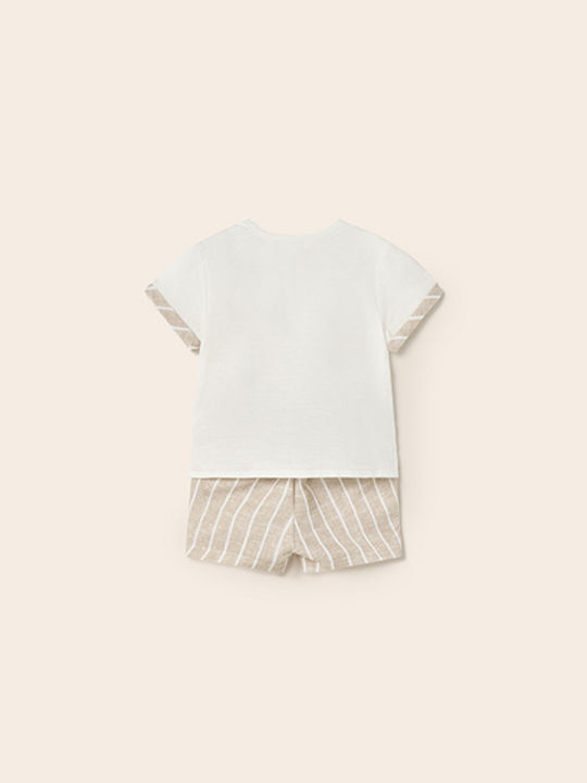 Mayoral Kids Set with Shorts Summer 2pcs Beige