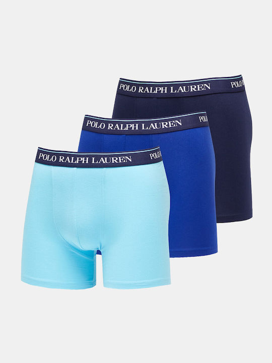 Ralph Lauren Ανδρικά Μποξεράκια Blue / Light Blue/ Navy 3Pack