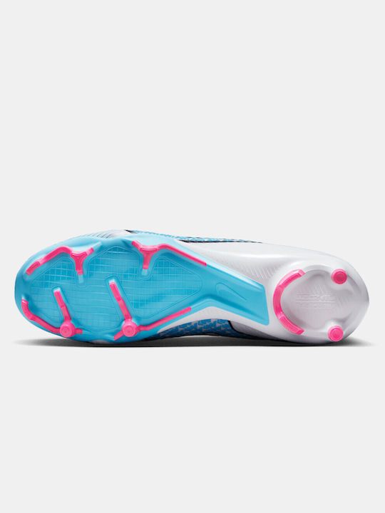 Nike Zoom Mercurial Vapor 15 Academy FG/MG Χαμηλά Ποδοσφαιρικά Παπούτσια με Τάπες Λευκά