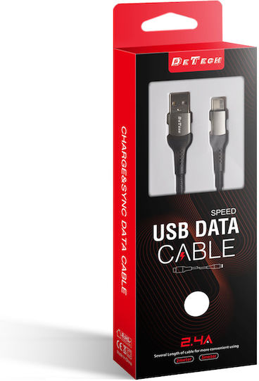 DE-43C3 USB 2.0 Cable USB-C male - USB-A Μαύρο 3m 40264