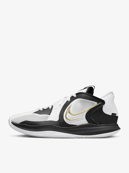 Kyrie 5 Low Low Basketball Shoes White / Metallic Gold Black