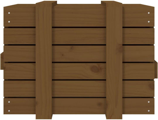 vidaXL Διακοσμητικό Μπαούλο Ξύλινο Καφέ 58x40.5x42εκ.