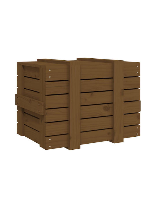 vidaXL Wooden Decorative Trunk Brown 58x40.5x42cm