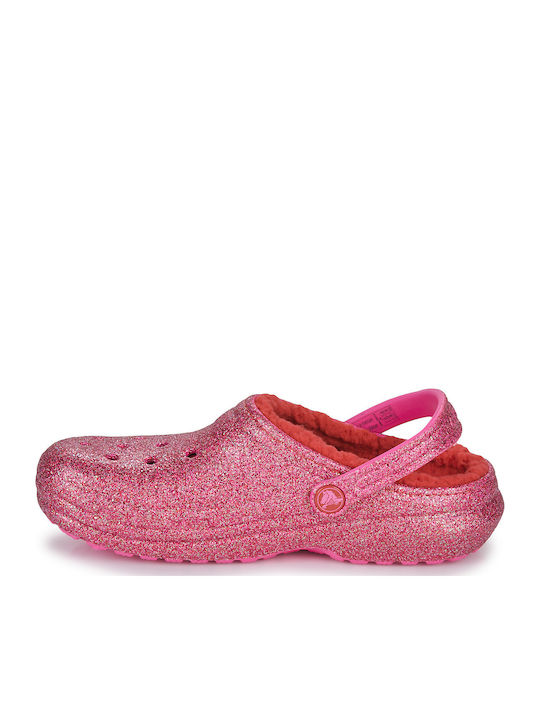 Ανατομικές Παντόφλες Ροζ Classic Lined Glitter