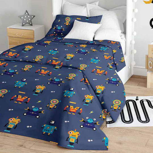 Makis Tselios Home Комплект Детска Завивка Единична Синя