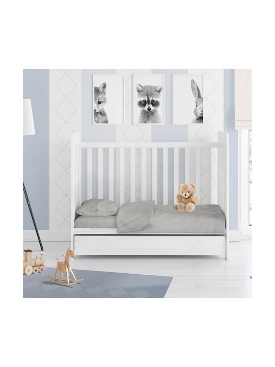 Dimcol Baby Bettbezug Solid 496 Elephant 120x160cm.