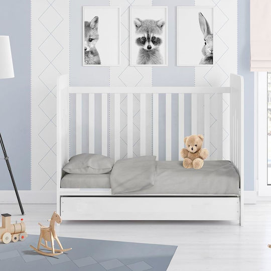 Dimcol Baby Duvet Cover Solid 496 Elephant 120x160cm