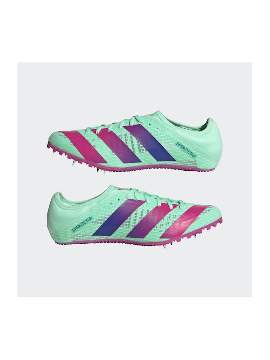 Adizero Sprintstar Спортни обувки Шпайкове Пулс Мента / Lucid Blue / Lucid Fuchsia