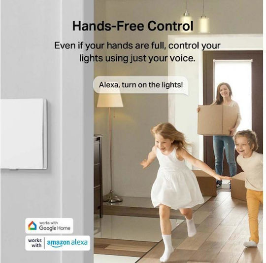 TP-LINK Tapo S210 v1 Wall-mounted Wall Switch One-way with White Frame