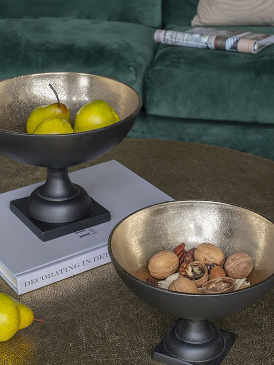 Artekko Zyra Decorative Bowl Pedestal Black 25x25x19cm