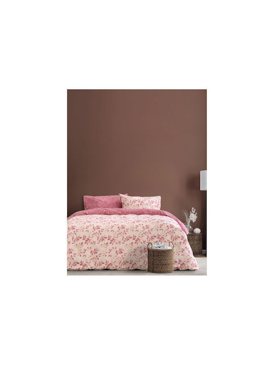 Kocoon Bettwäsche-Set Überdoppel 240x270cm. Fall Pink 4Stück