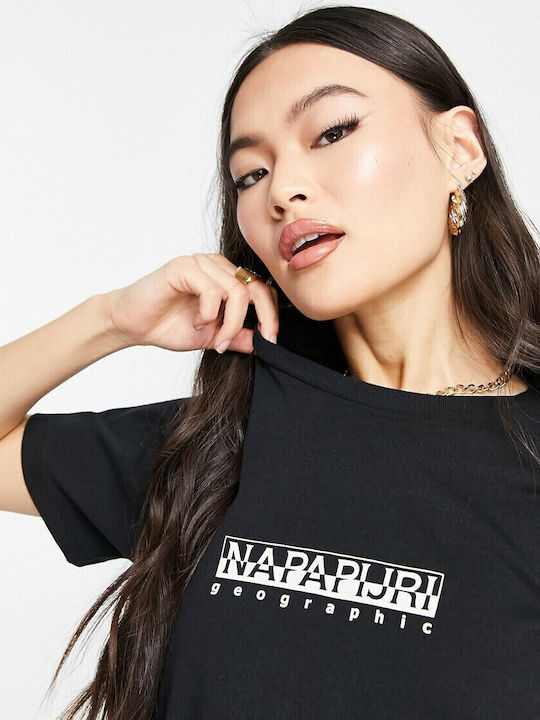 S-box Γυναικείο Αθλητικό T-shirt Μαύρο