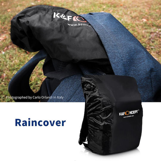 K&F Concept Travel Outdoor Τσάντα Πλάτης Φωτογραφικής Μηχανής Μπλε