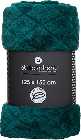 Atmosphera Losan Decke 125x150cm Petrol Blau
