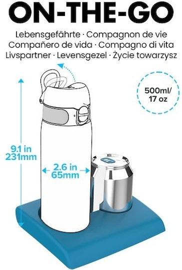 Ion8 Drachen Kinderflasche Rostfreier Stahl Auslaufsicher Grün 400ml