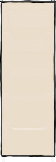 Stoff Schuhschrank mit 5 Regalen Cream L60xW28xH90cm