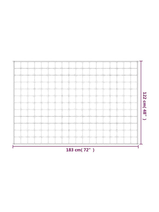 vidaXL Κουβέρτα Βαρύτητας Καναπέ 122x183εκ. Γκρι 3154829