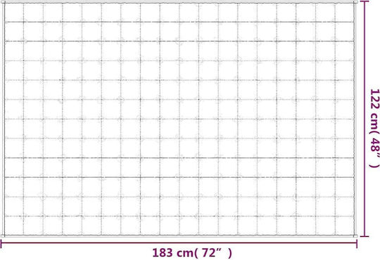 vidaXL Κουβέρτα Βαρύτητας Καναπέ 122x183εκ. Γκρι