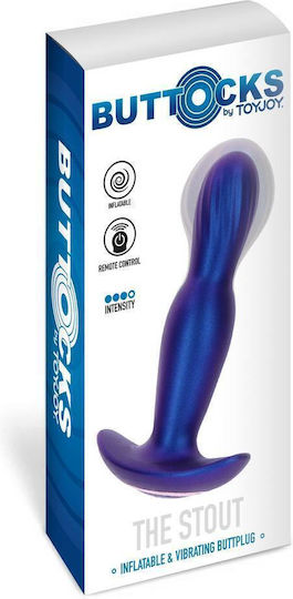 ToyJoy The Stout Anal Plug with Wireless Functionality and Vibration Blue
