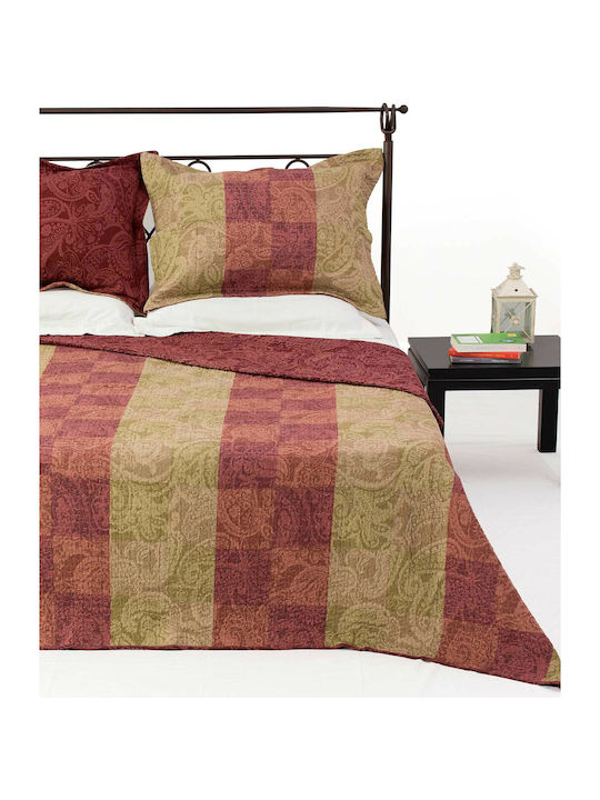 Silk Fashion Ns02 Σετ Κουβερλί Μονό Βαμβακερό Μπορντό 160x220cm 2τμχ