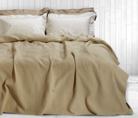 Greenwich Polo Club 2035 Set Coverlet Queen Size Microfiber Beige 220x240cm 3pcs