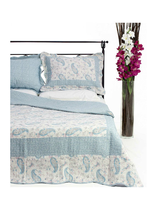 Silk Fashion 515 Set Coverlet Single Cotton Light Blue 160x220cm 2pcs