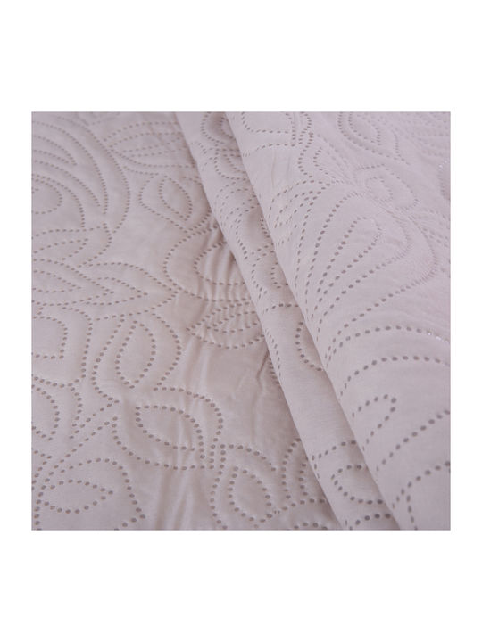 Silk Fashion Solid Set Coverlet Single from Cotton & Polyester Camel 160x220cm 2pcs
