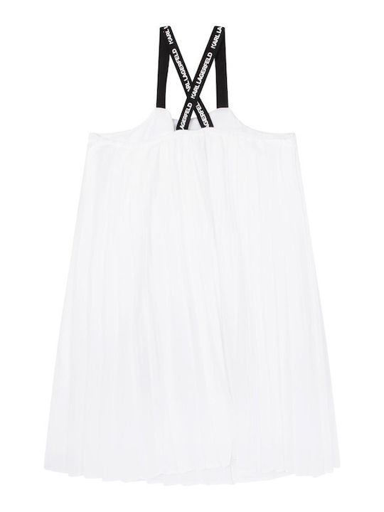 Karl Lagerfeld Kids Dress Sleeveless White