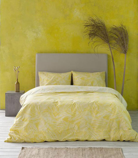 Nima Arbust Κουβερλί Υπέρδιπλο Βαμβακερό Yellow 220x245cm
