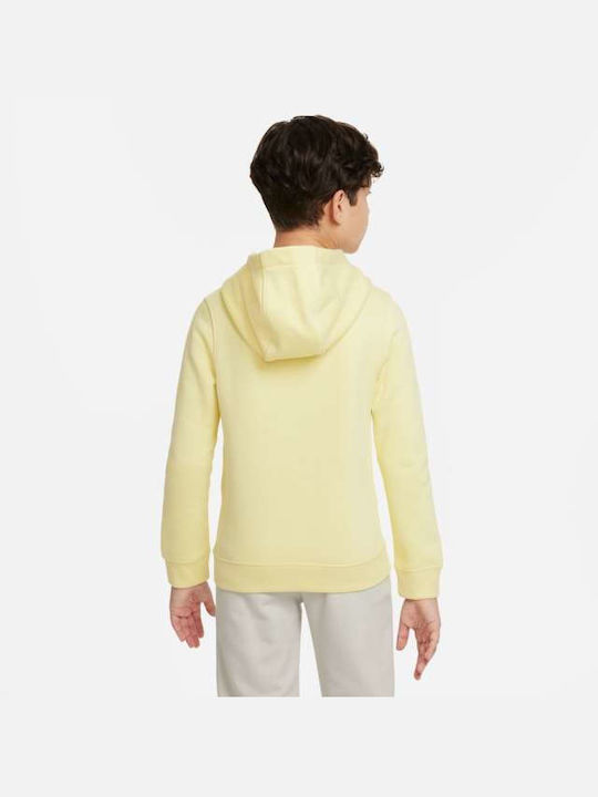 Nike Kinder Sweatshirt mit Kapuze und Taschen Gelb