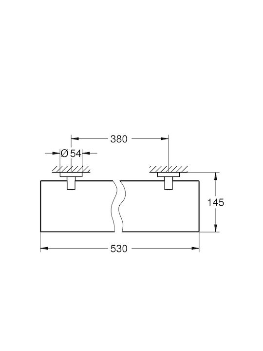 Grohe Essentials Стенен Рафт за баня Стъклен 53x14.5x5.4см Бяла