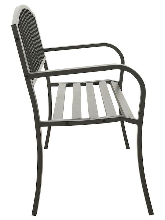 Bench Outdoor Metal Gray 120x51x60cm