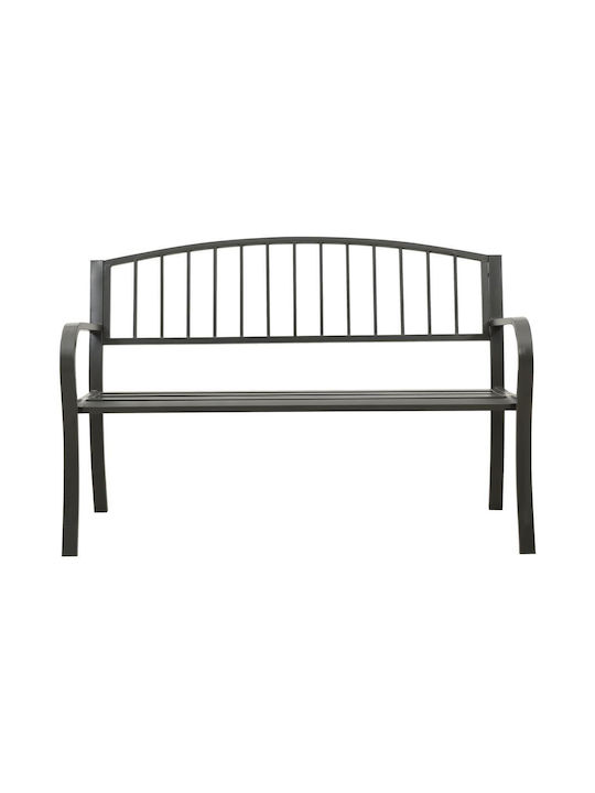 Bench Outdoor Metal Gray 120x51x60cm Bench Outdoor Metal Gray 120x51x60cm