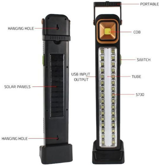 Aerbes AB-TA232 Solarleuchte Boden mit Fotokontakt 8.5cmx6cmx51.5cmcm