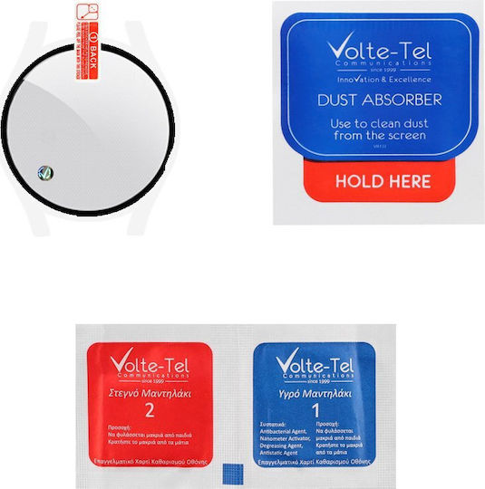 Volte-Tel Full Face Tempered Glass pentru Galaxy Watch 5 40mm - Ceas Galaxy Watch 5 de 40mm 1buc 8325700 Alb