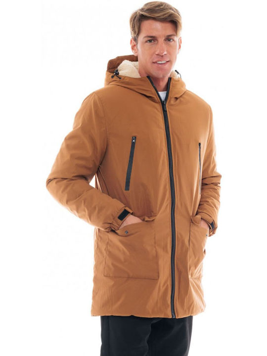 Biston Men's Winter Parka Jacket Camel