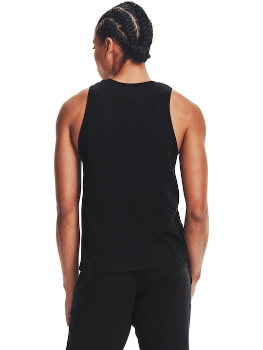 Under Armour Sportstyle Graphic Damen Sportlich Baumwolle Bluse Ärmellos Schwarz