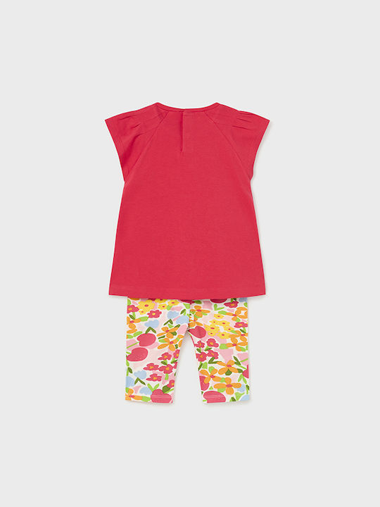 Mayoral Kids Set with Leggings Summer 2pcs Red