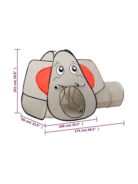 vidaXL Kinderzelt Elefant Gray